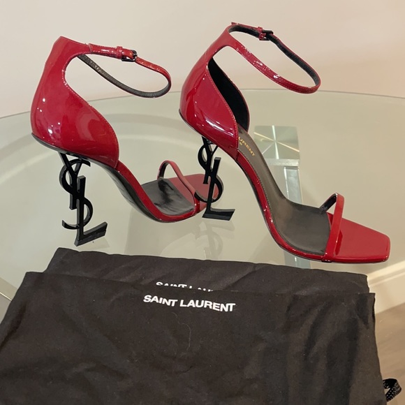 YSL OPYUM SANDALS WITH BLACK HEEL - Picture 2 of 9